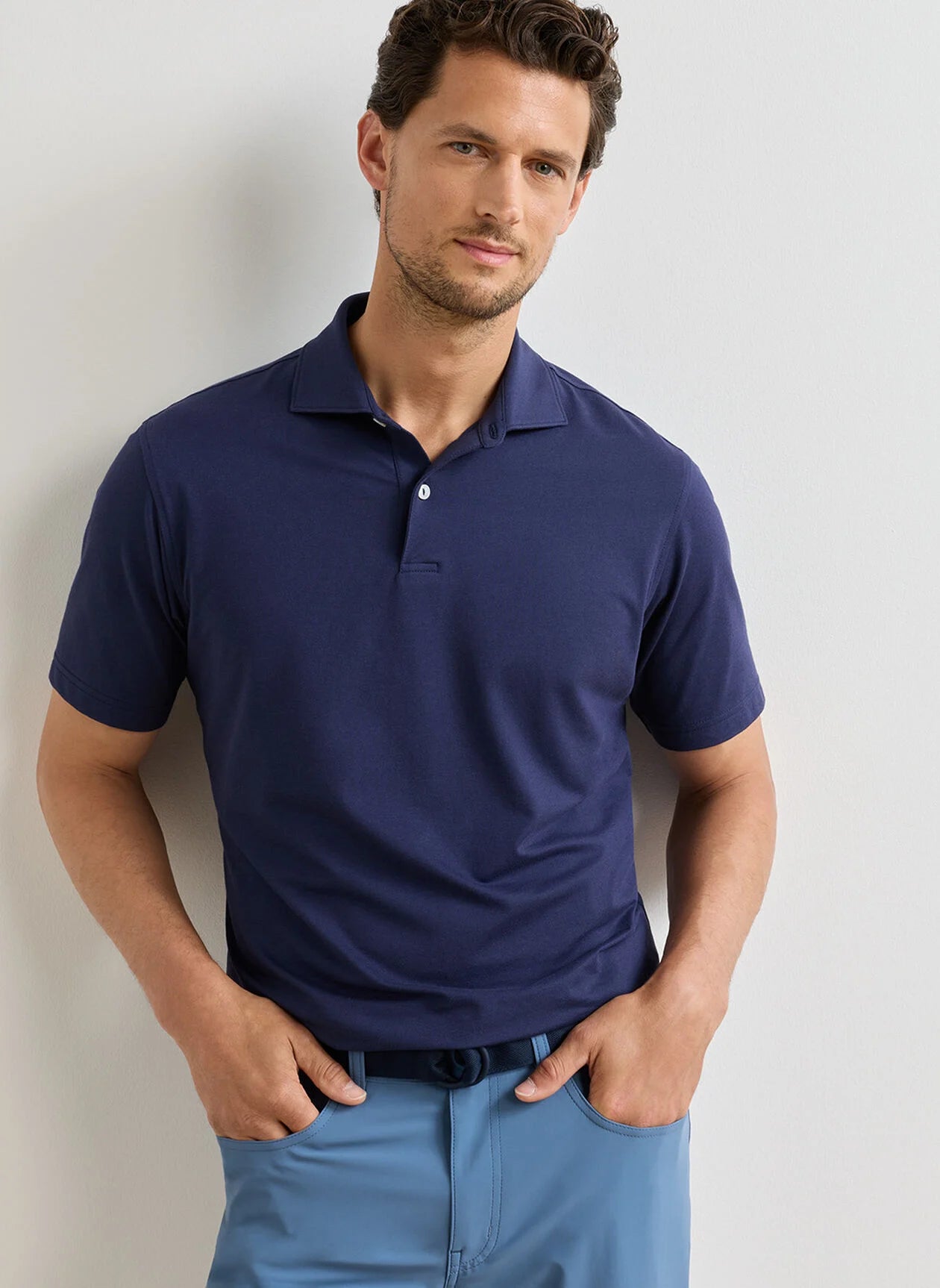 PETER MILLAR ALBATROSS COTTON-BLEND PIQUE POLO