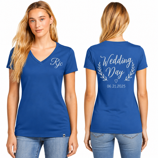 NEW ERA WOMEN'S HERITAGE BLEND V-NECK TEE