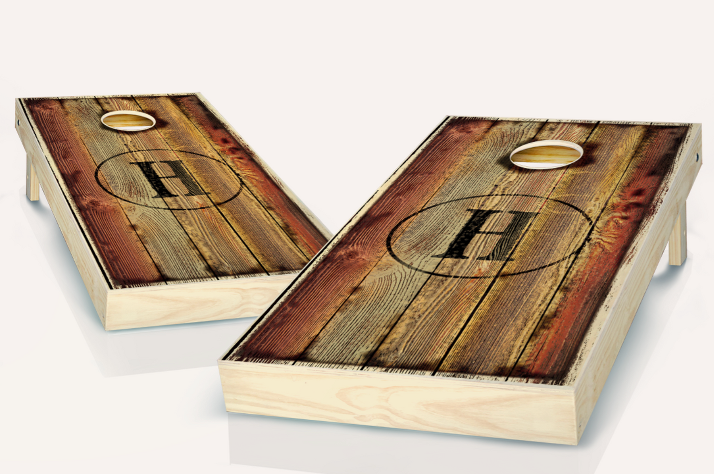 CORNHOLE SET - Burned Monogram