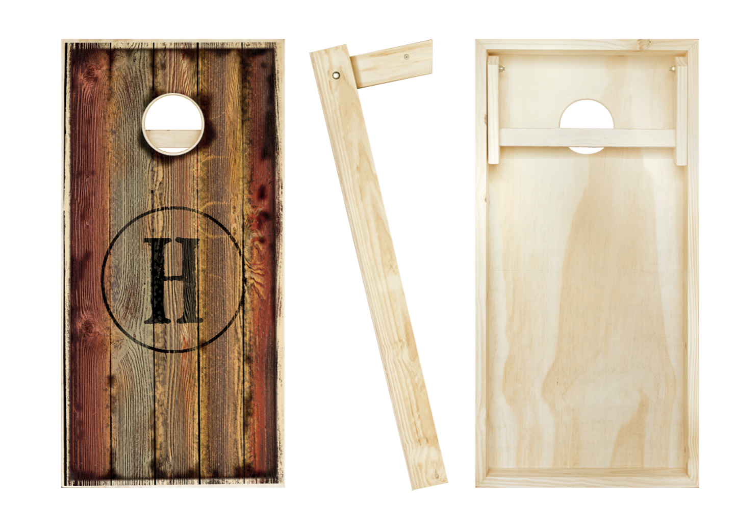 CORNHOLE SET - Burned Monogram