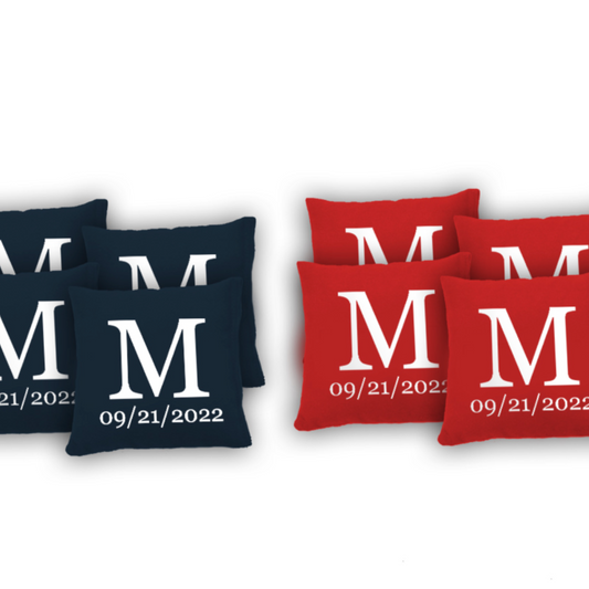 CORNHOLE BAGS - Monogram & Date