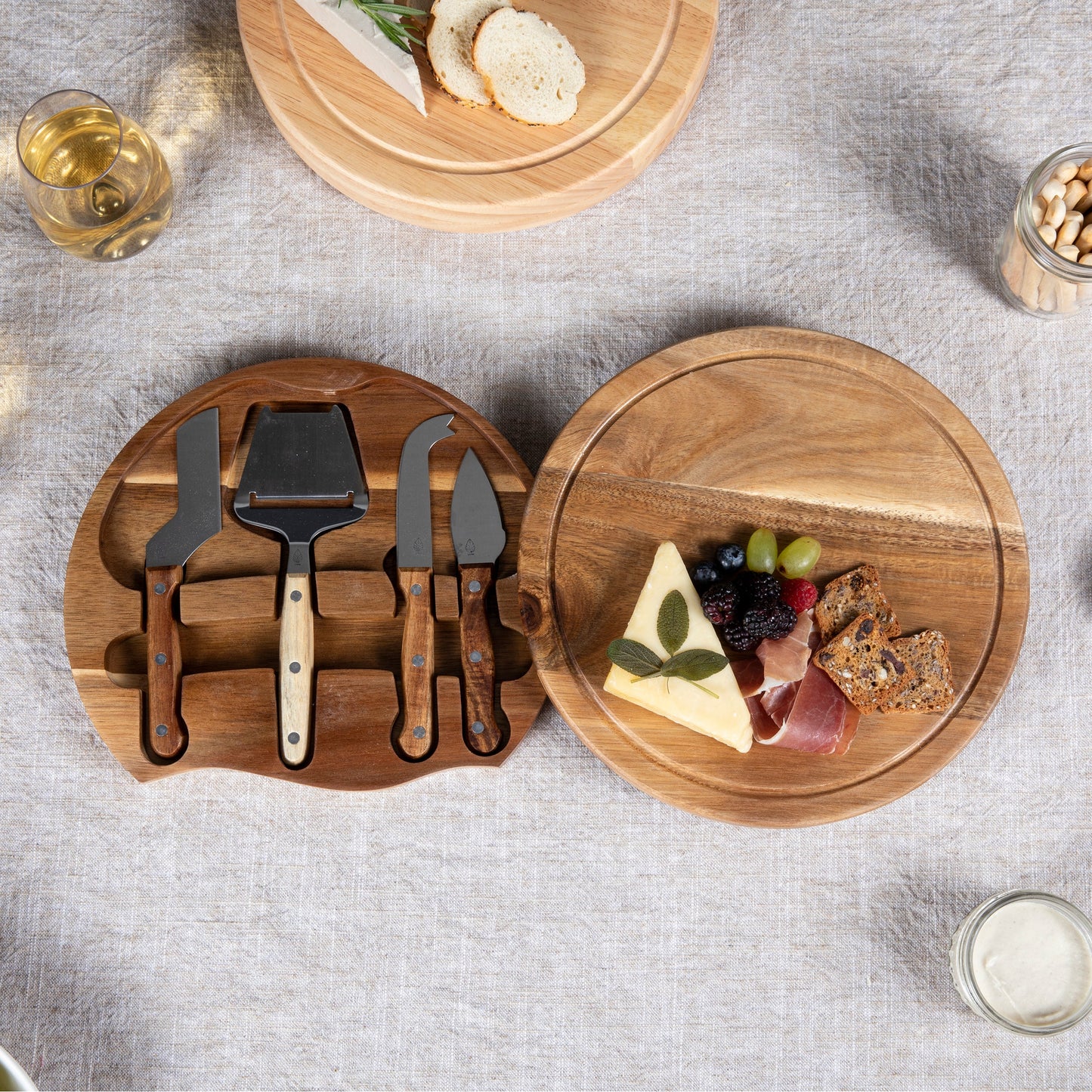 ACACIA CIRCO CHEESE CUTTING BOARD & TOOLS SET