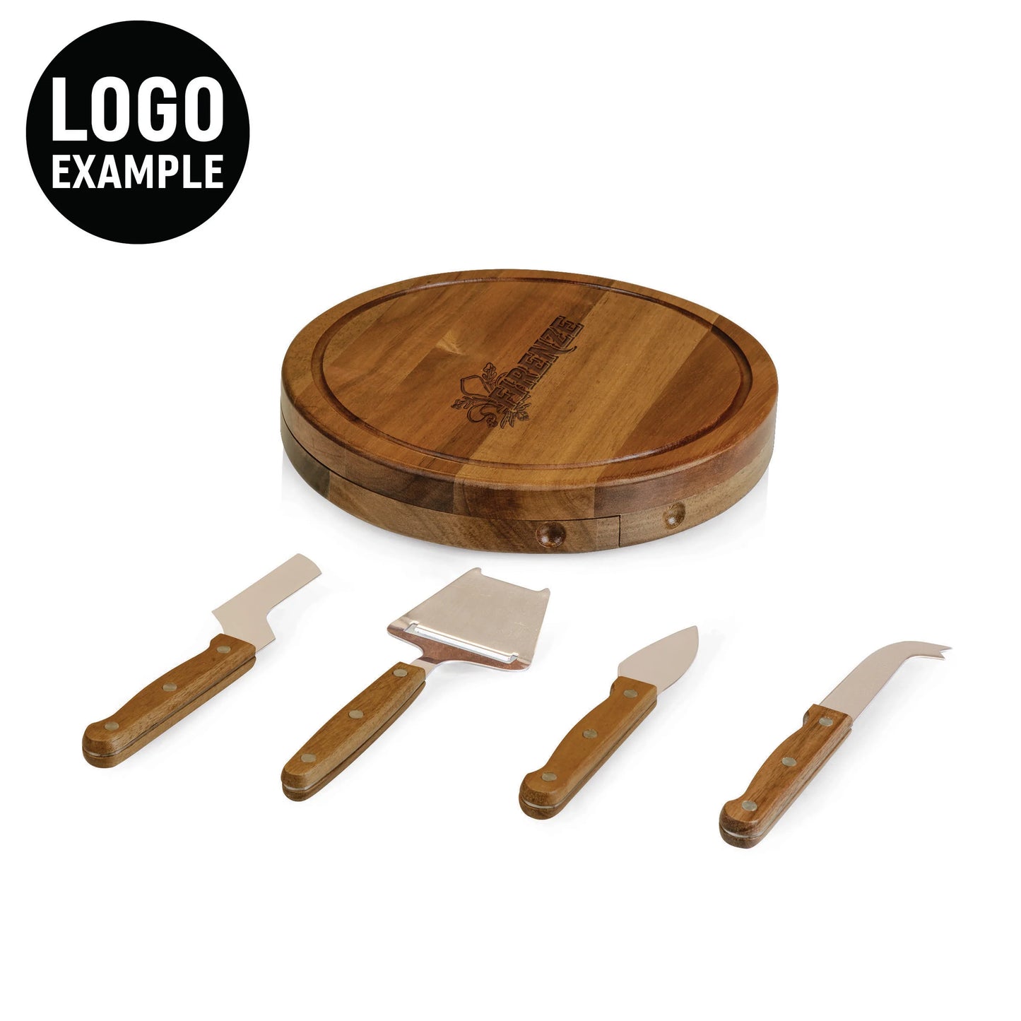 ACACIA CIRCO CHEESE CUTTING BOARD & TOOLS SET