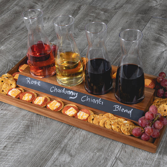 WINE TASTING KIT WITH 4 GLASS CARAFES