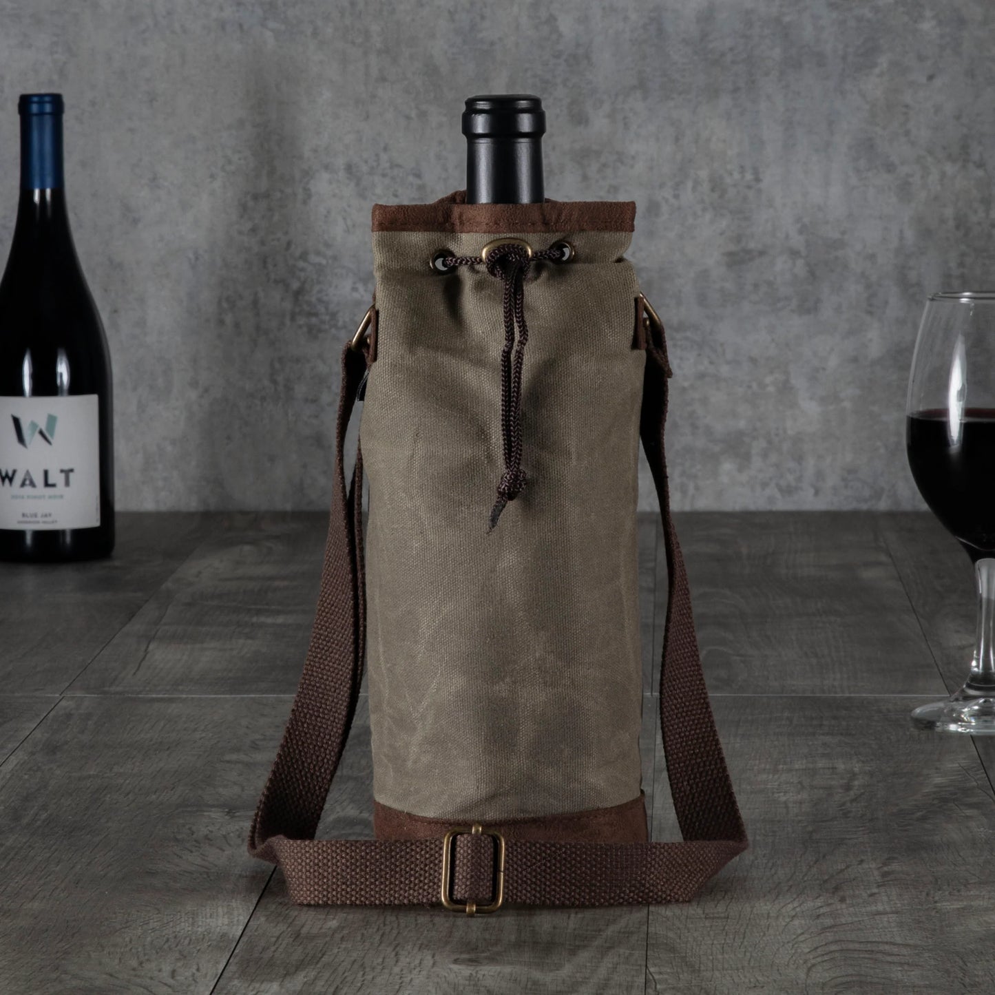 WAXED CANVAS WINE TOTE