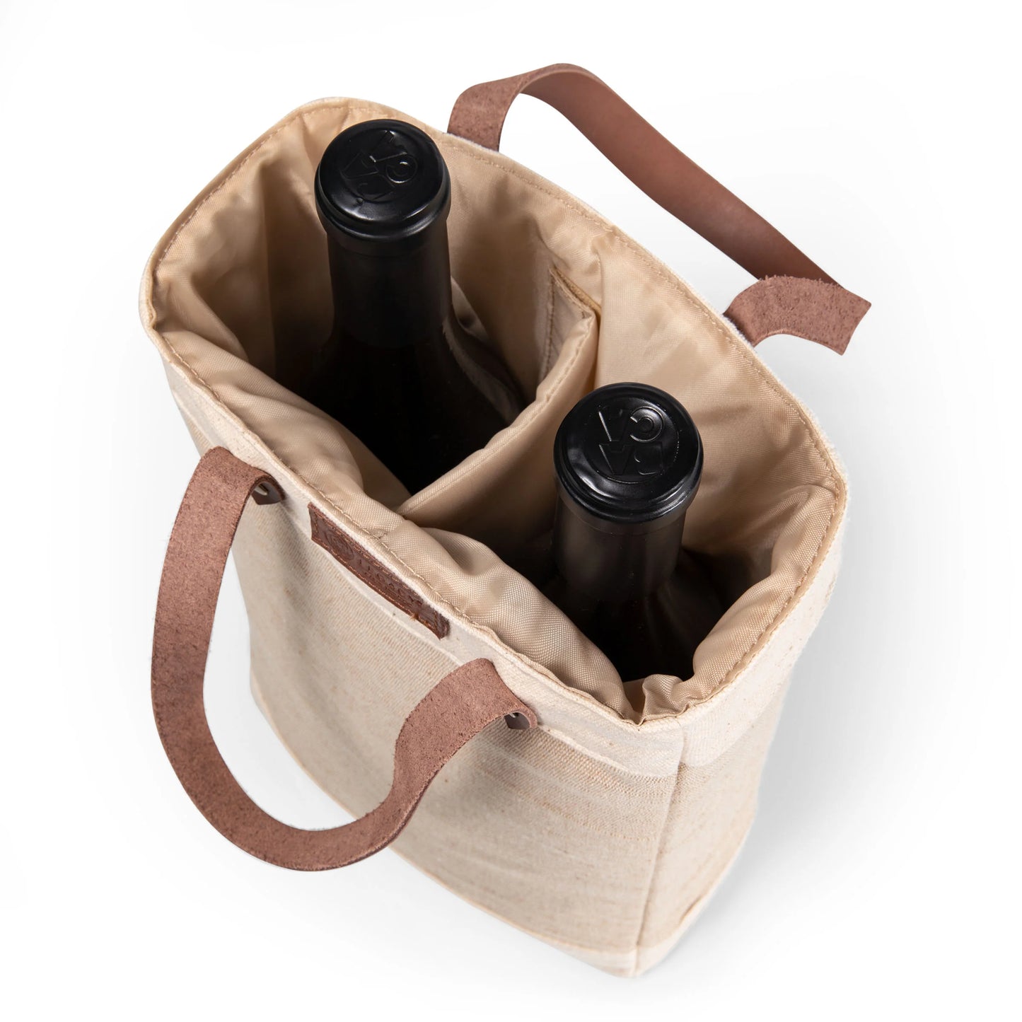 PINOT JUTE 2 BOTTLE INSULATED WINE BAG / TOTE