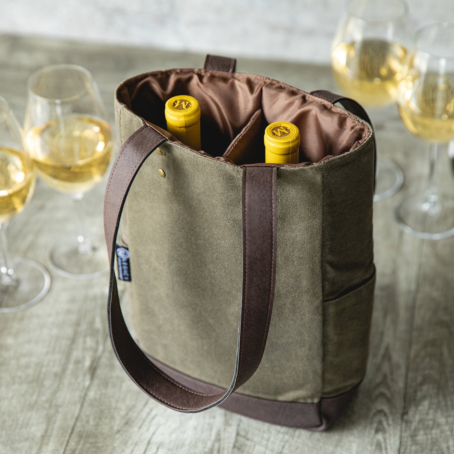 2 BOTTLE INSULATED WINE COOLER BAG / TOTE