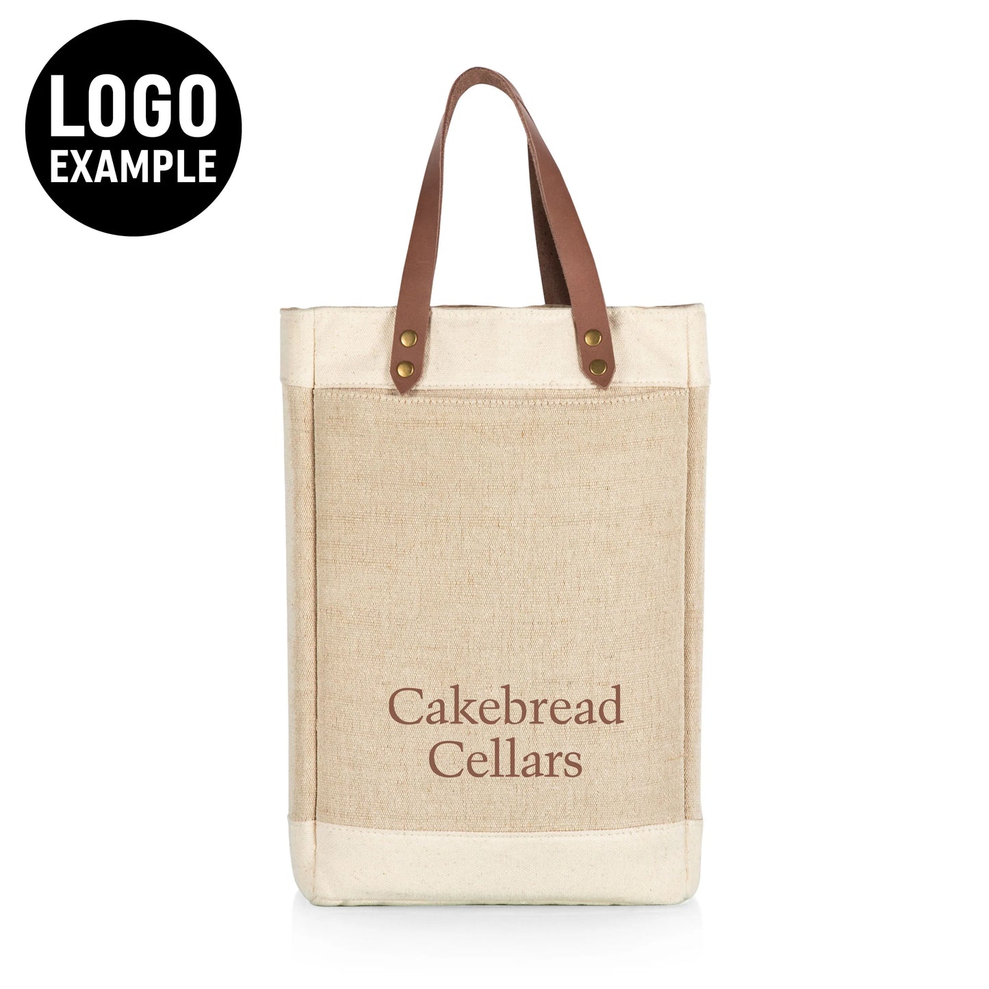 PINOT JUTE 2 BOTTLE INSULATED WINE BAG / TOTE
