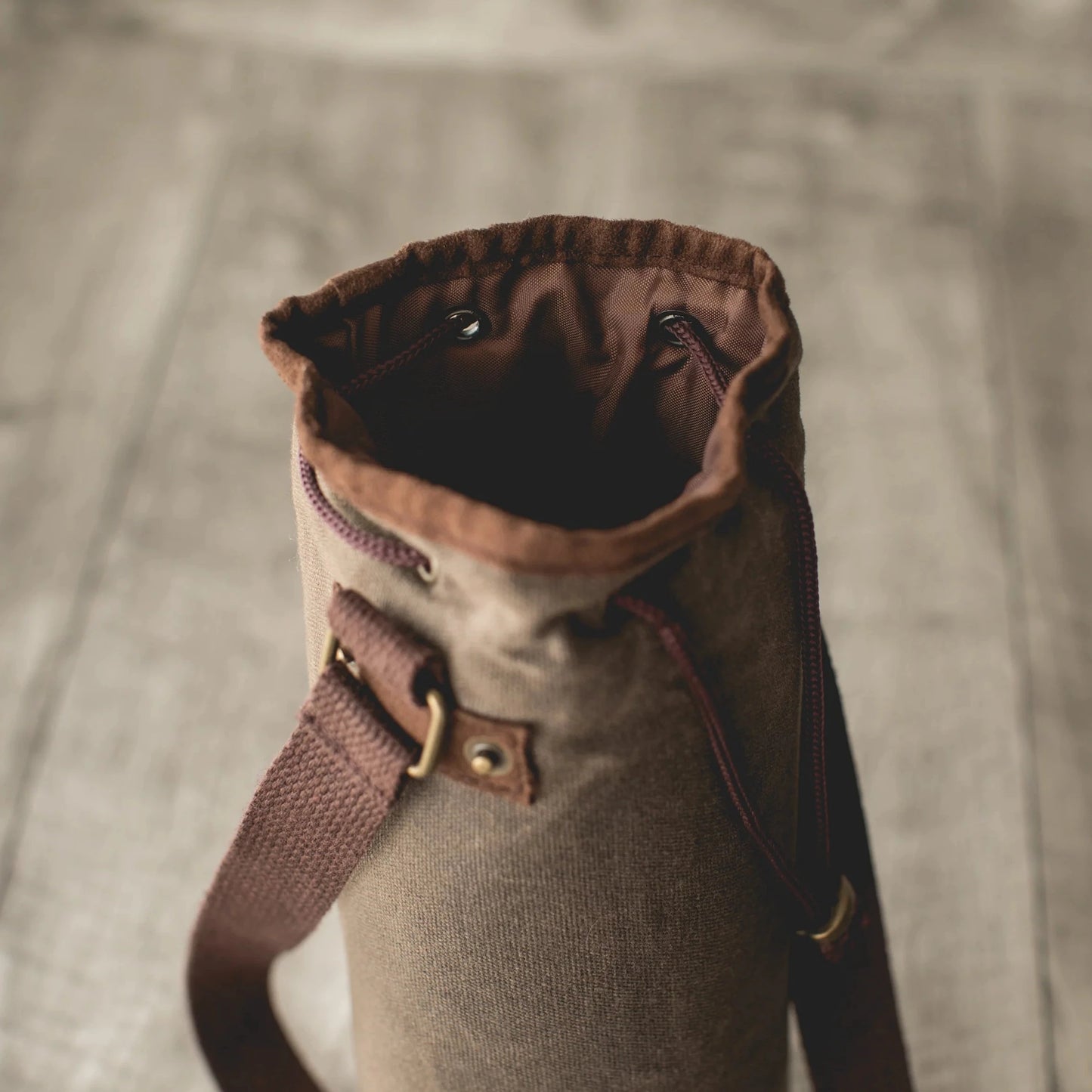 WAXED CANVAS WINE TOTE