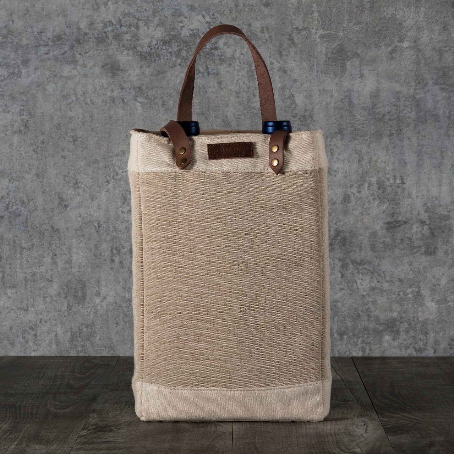 PINOT JUTE 2 BOTTLE INSULATED WINE BAG / TOTE